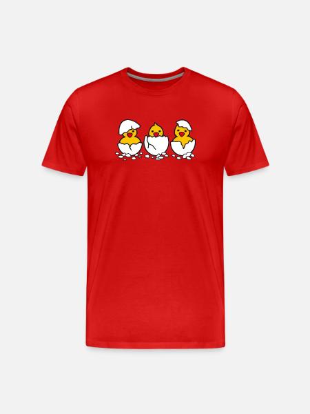 Drei aus dem Ei (d) - Men's Premium Organic T-Shirt - red
