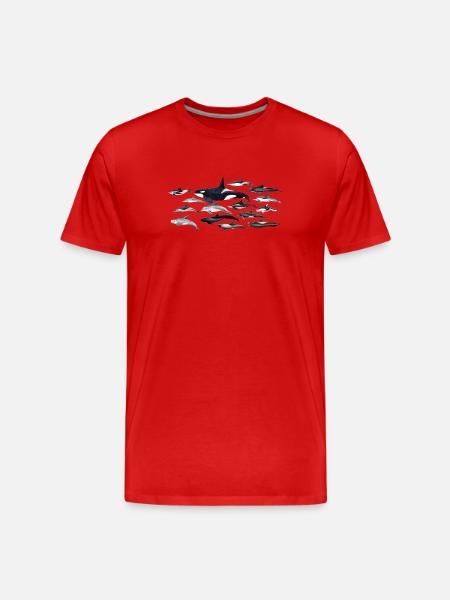 Dolphins - Dolphins - Dauphins - Delphinidae - Men's Premium Organic T-Shirt - red
