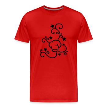 Chef's Hat Design - Men's Premium Organic T-Shirt - red - Front - Damien (186cm)