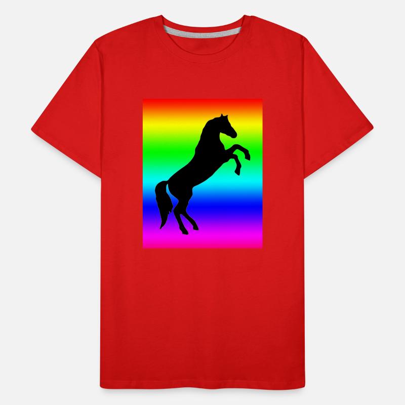 Cheval arc-en-ciel T-shirt bio Premium Homme