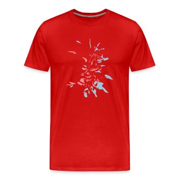 abstract splatter design - Men's Premium Organic T-Shirt - red - Front - Damien (186cm)