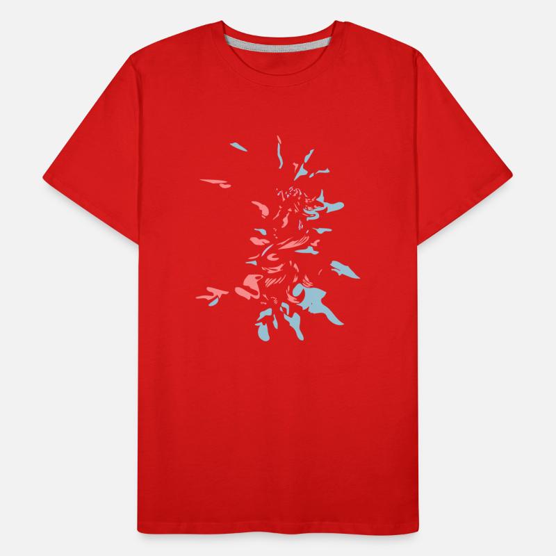 abstrakter Splatterentwurf Männer Premium Bio T-Shirt