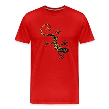 Panther lizard - Men's Premium Organic T-Shirt - red - Front - Damien (186cm)
