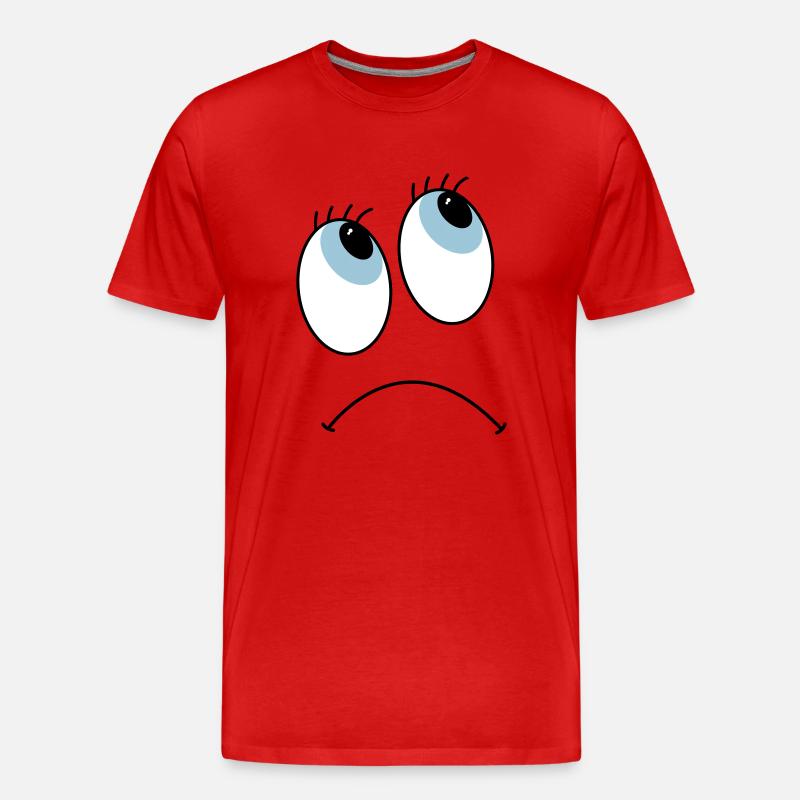 Augen - Männer Premium Bio T-Shirt - Rot