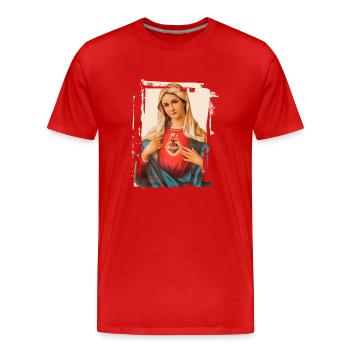 Holly Mary Maria Madonna Mariana Jungfrau Maria - Männer Premium Bio T-Shirt - Rot - Vorne - Damien (186cm)