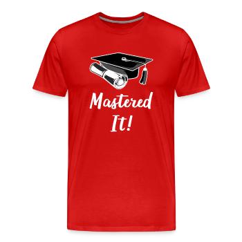 Mastered It IV - Männer Premium Bio T-Shirt - Rot - Vorne - Damien (186cm)