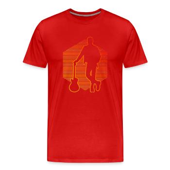 Guitar Player Men Egitarre Electric Guitar - Men's Premium Organic T-Shirt - red - Front - Damien (186cm)