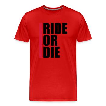 Bar Red Logo - Men's Premium Organic T-Shirt - red - Front - Damien (186cm)