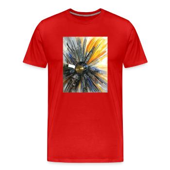 Computer Sun - Sculpture par Ilona Jentsch - T-shirt bio Premium Homme - rouge - Devant - Damien (186cm)