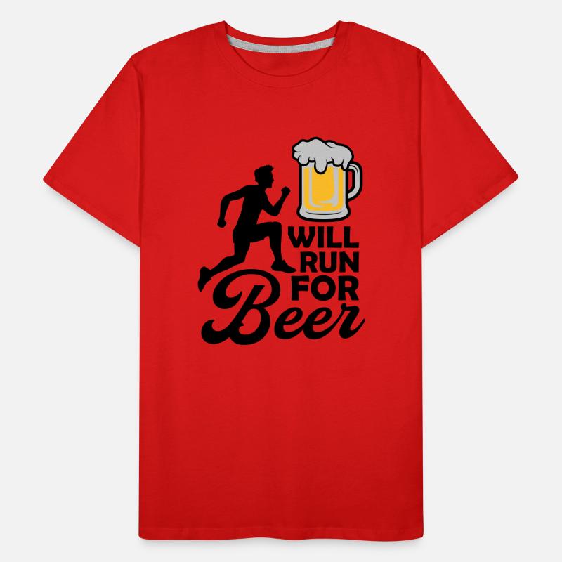 Will run Beer Men's Premium Organic T-Shirt