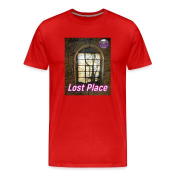 Avec uncutURBEX sur Lost Place Tour - T-shirt bio Premium Homme - rouge - Devant - Damien (186cm)