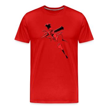 Élément de tatouage vectoriel tatouage tribal tatouages - T-shirt bio Premium Homme - rouge - Devant - Damien (186cm)