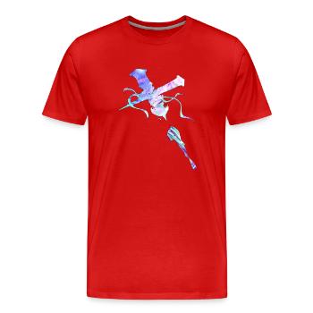Élément de tatouage vectoriel tatouage tribal tatouages - T-shirt bio Premium Homme - rouge - Devant - Damien (186cm)