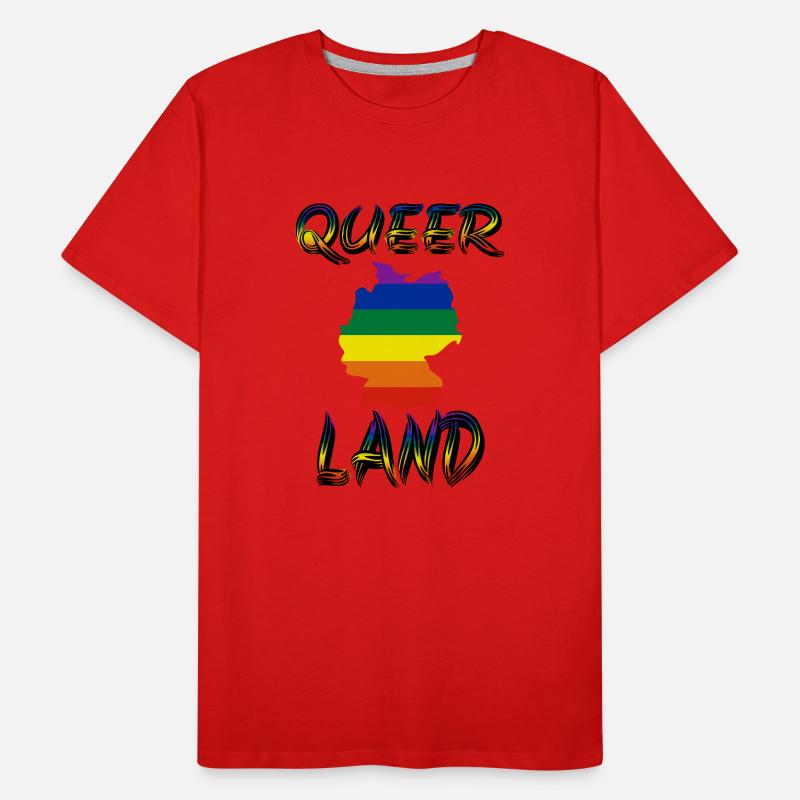 queer Pride Schwul queer Liebe Lesbisch bi mann Männer Premium Bio T-Shirt