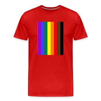 Gay pride TEE - Männer Premium Bio T-Shirt - Rot - Vorne - Damien (186cm)