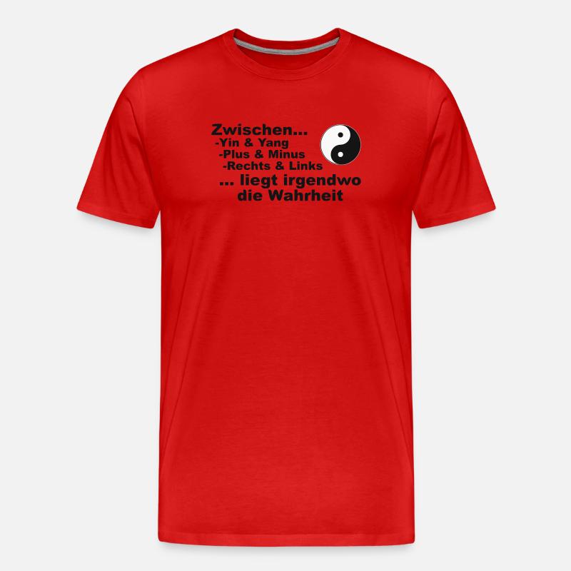 Zwischen Yin & Yang.... - Männer Premium Bio T-Shirt - Rot