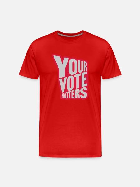 your vote matters quote - Men's Premium Organic T-Shirt - red