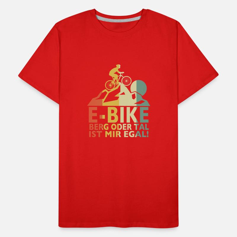 E Bike E-Bike Berg oder Tal ist mir egal Männer Premium Bio T-Shirt