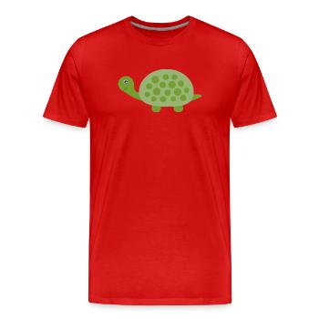 Tortue Tortues - T-shirt bio Premium Homme - rouge - Devant - Damien (186cm)