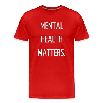 Mental health matters. - T-shirt bio Premium Homme - rouge - Devant - Damien (186cm)
