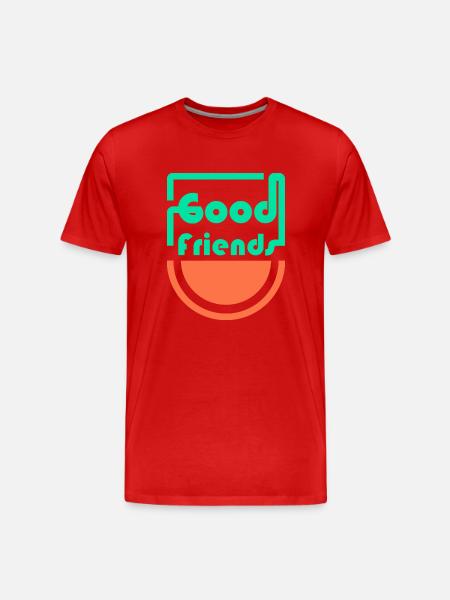 Gute Freunde - Männer Premium Bio T-Shirt - Rot