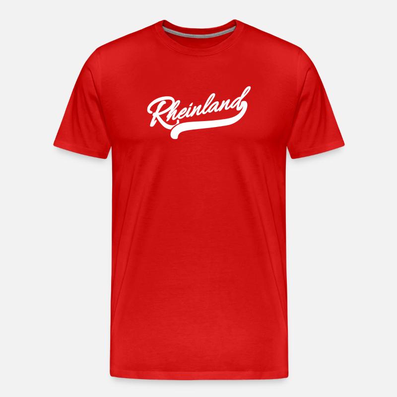 Rheinland Retro - Männer Premium Bio T-Shirt - Rot