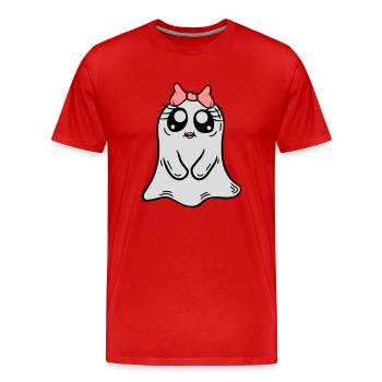 Little sweet ghost girl - Men's Premium Organic T-Shirt - red - Front - Damien (186cm)