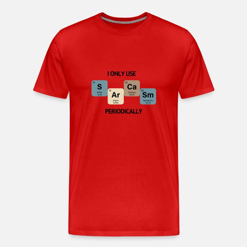 Sarkasmus retro - Männer Premium Bio T-Shirt - Rot