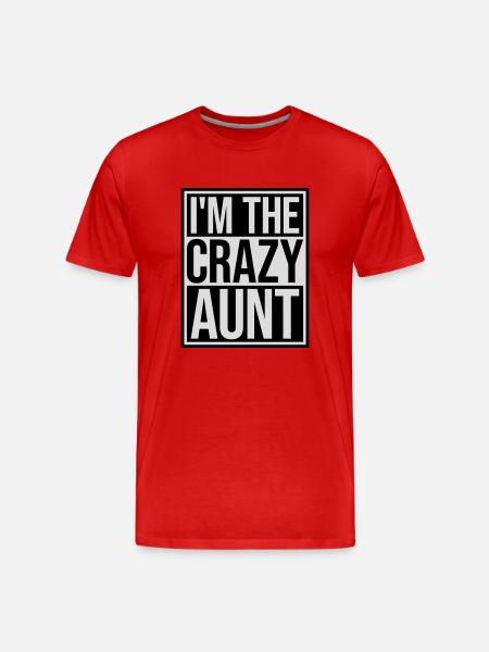 at The Crazy Aunt - Men's Premium Organic T-Shirt - red