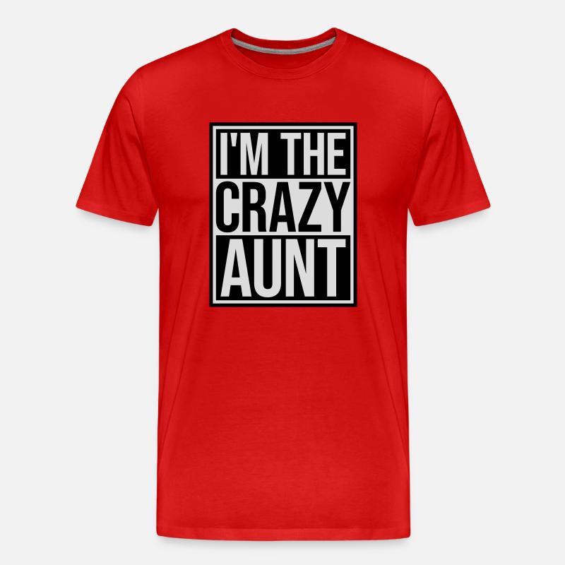 im the crazy aunt - Männer Premium Bio T-Shirt - Rot