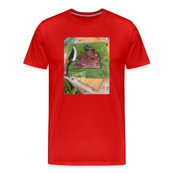 LWTS GET SMOKED - Men's Premium Organic T-Shirt - red - Front - Damien (186cm)