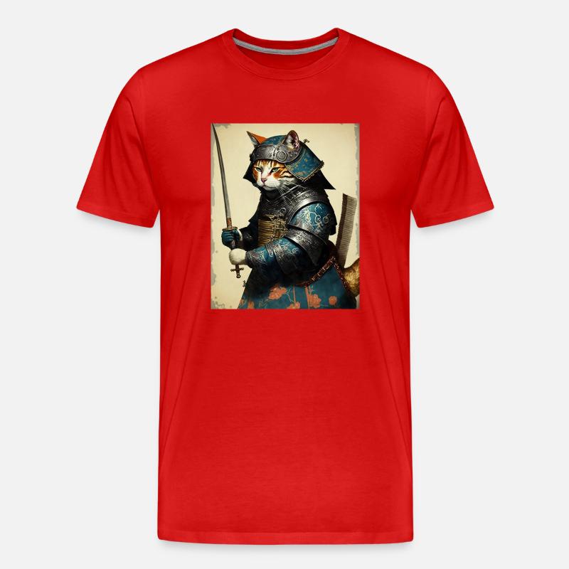 Chatmurai 3 - Männer Premium Bio T-Shirt - Rot