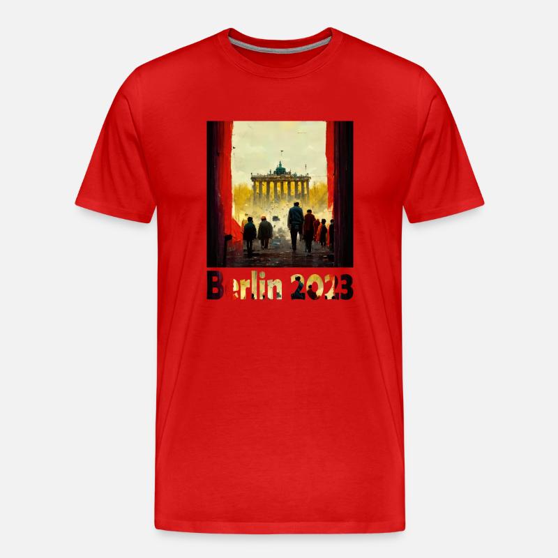Berlins neue Mitte 28 - Männer Premium Bio T-Shirt - Rot