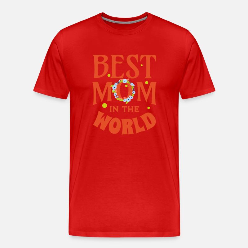 Best Mutter - Mama Danke - Geschenkidee - Männer Premium Bio T-Shirt - Rot