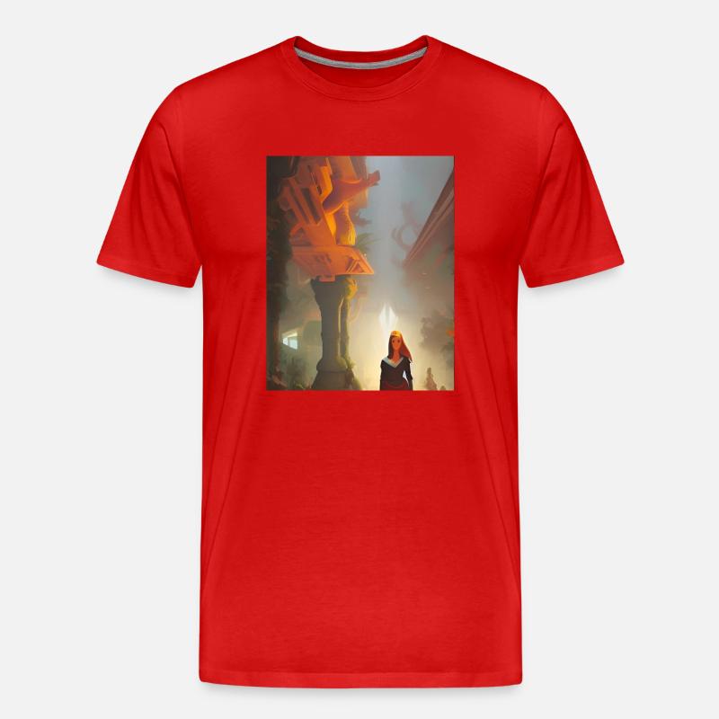 Im Nirgendwo - Männer Premium Bio T-Shirt - Rot