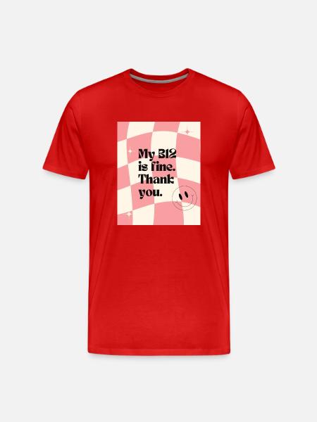 B12 - Männer Premium Bio T-Shirt - Rot