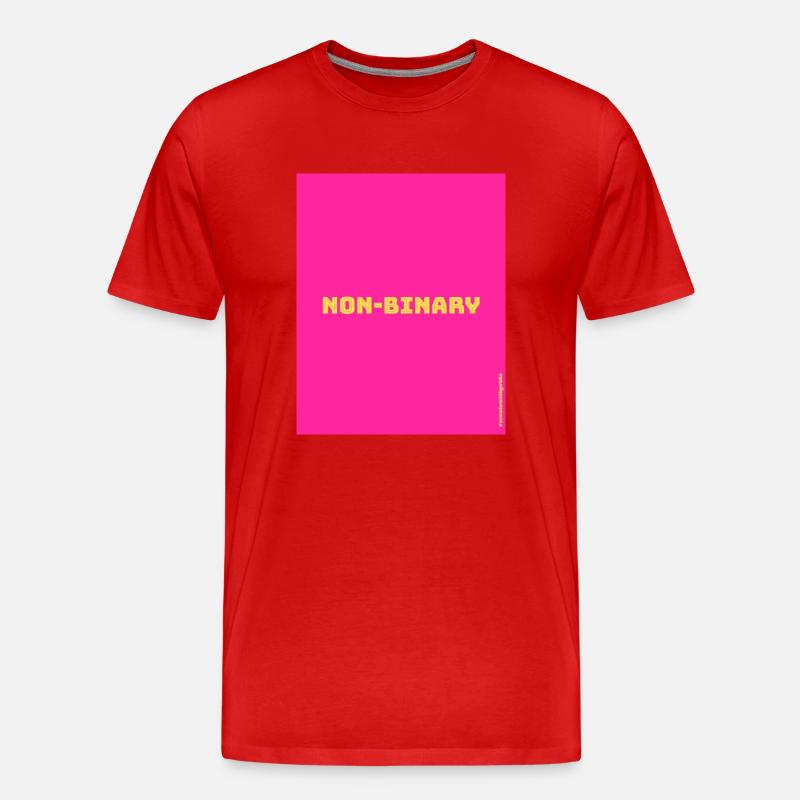 Non-binary - Männer Premium Bio T-Shirt - Rot