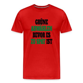Witze Grüne Die Grünen Habeck Baerbock Partei - Männer Premium Bio T-Shirt - Rot - Vorne - Damien (186cm)