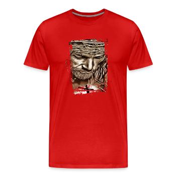 Jesus Mary Mother of Jesus Madonna Mary Marianna - Men's Premium Organic T-Shirt - red - Front - Damien (186cm)