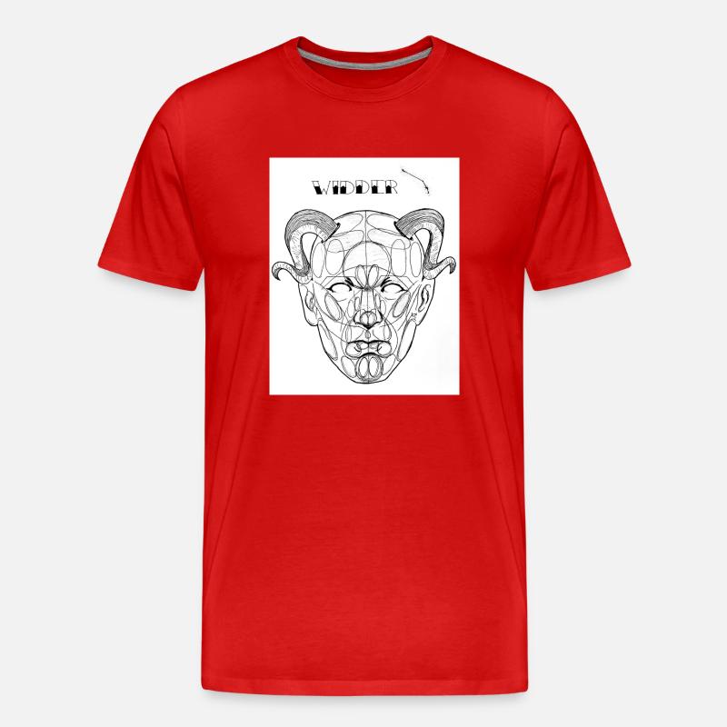 Widder - Männer Premium Bio T-Shirt - Rot