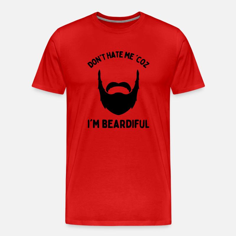 Bart Mann - Männer Premium Bio T-Shirt - Rot