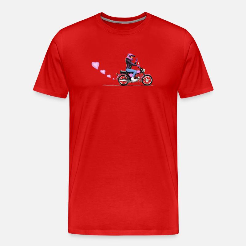 Simson Girl - Männer Premium Bio T-Shirt - Rot
