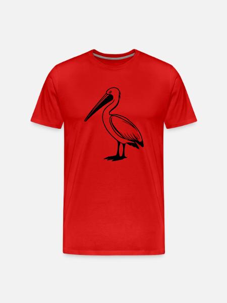 Pelikan - Männer Premium Bio T-Shirt - Rot