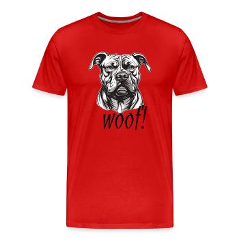 Trame - T-shirt bio Premium Homme - rouge - Devant - Damien (186cm)