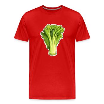 Céleri ou céleri - T-shirt bio Premium Homme - rouge - Devant - Damien (186cm)