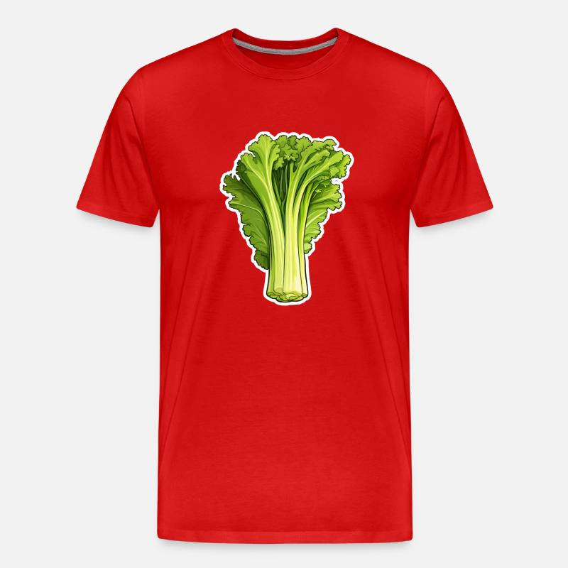 Stangensellerie oder Staudensellerie - Männer Premium Bio T-Shirt - Rot