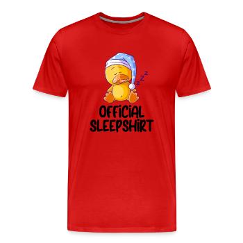 Lustiger Spruch Bild Witzig Humor Geschenkidee - Männer Premium Bio T-Shirt - Rot - Vorne - Damien (186cm)