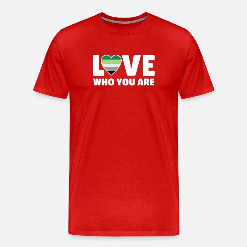 Liebe, wer du bist - Männer Premium Bio T-Shirt - Rot