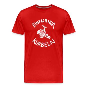 Angelrolle Angelrute - Männer Premium Bio T-Shirt - Rot - Vorne - Damien (186cm)