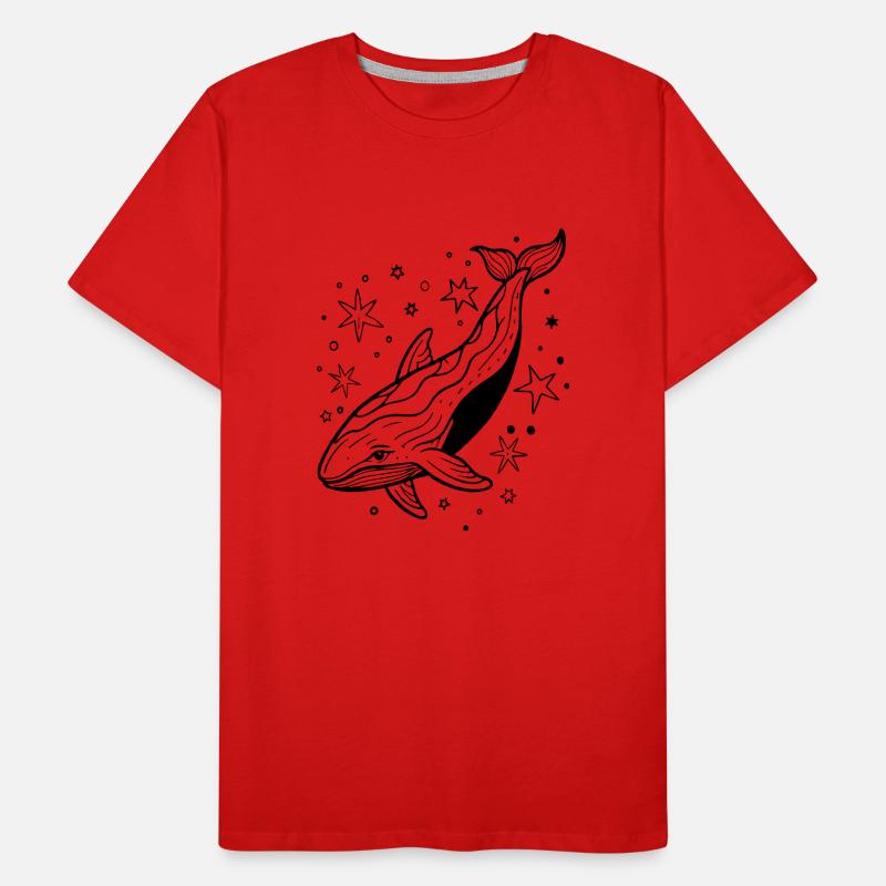 Baleine dans l’espace T-shirt bio Premium Homme